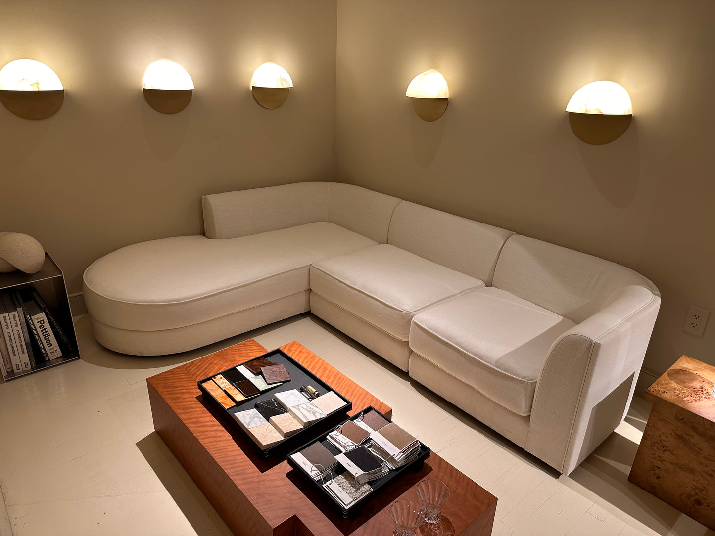 Maura 3-Seater Chaise Sectional, Oyster Linen - Sample