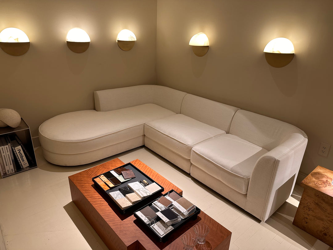 Maura 3-Seater Chaise Sectional, Oyster Linen - Sample