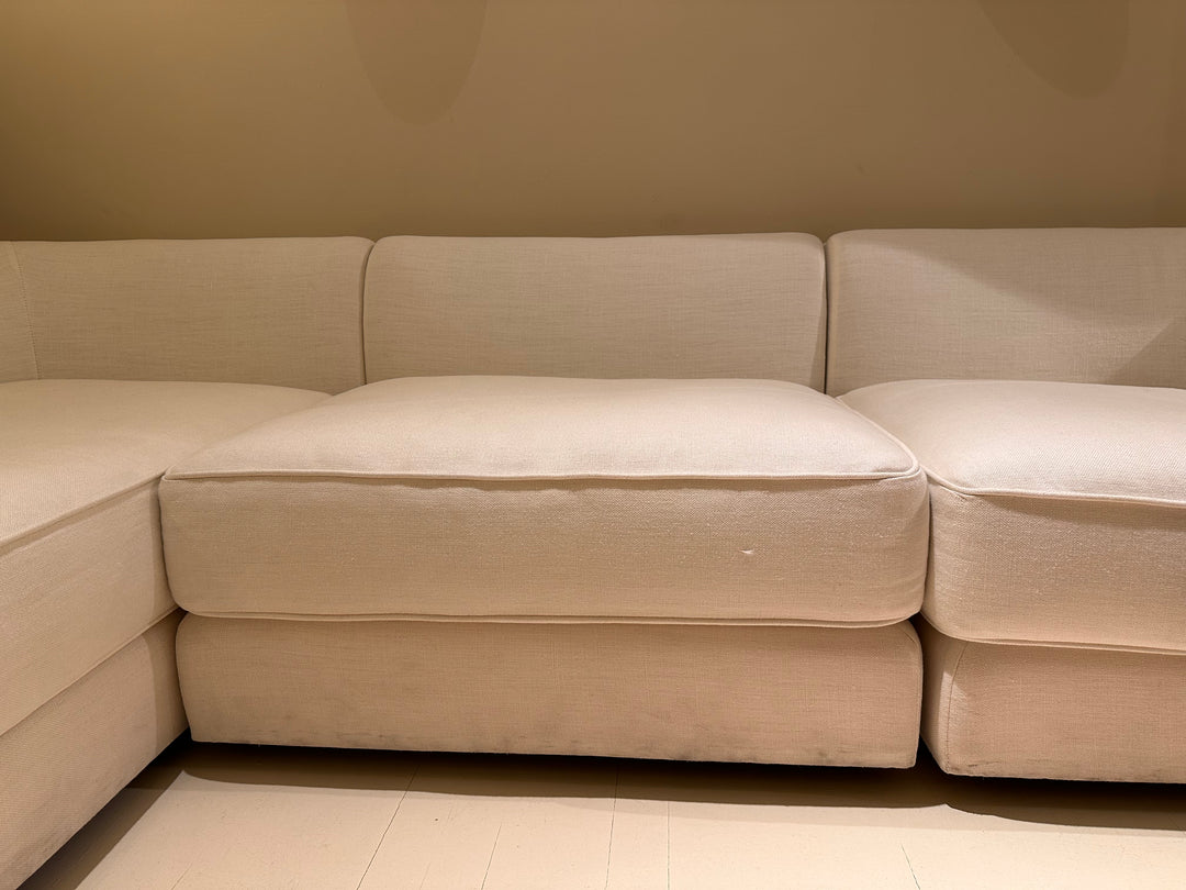 Maura 3-Seater Chaise Sectional, Oyster Linen - Sample