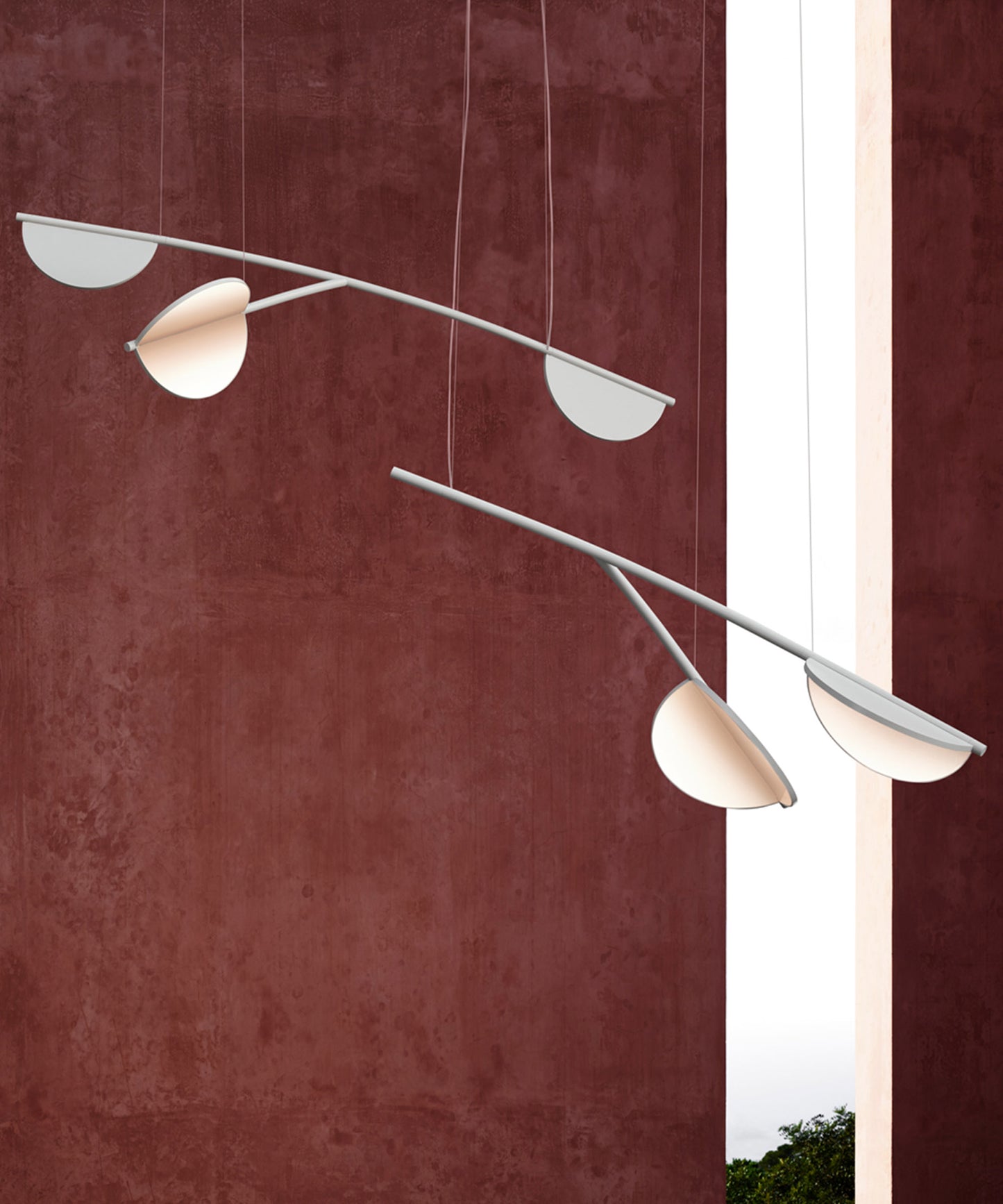 Almendra Organic Suspension Lamp, 3 Heads