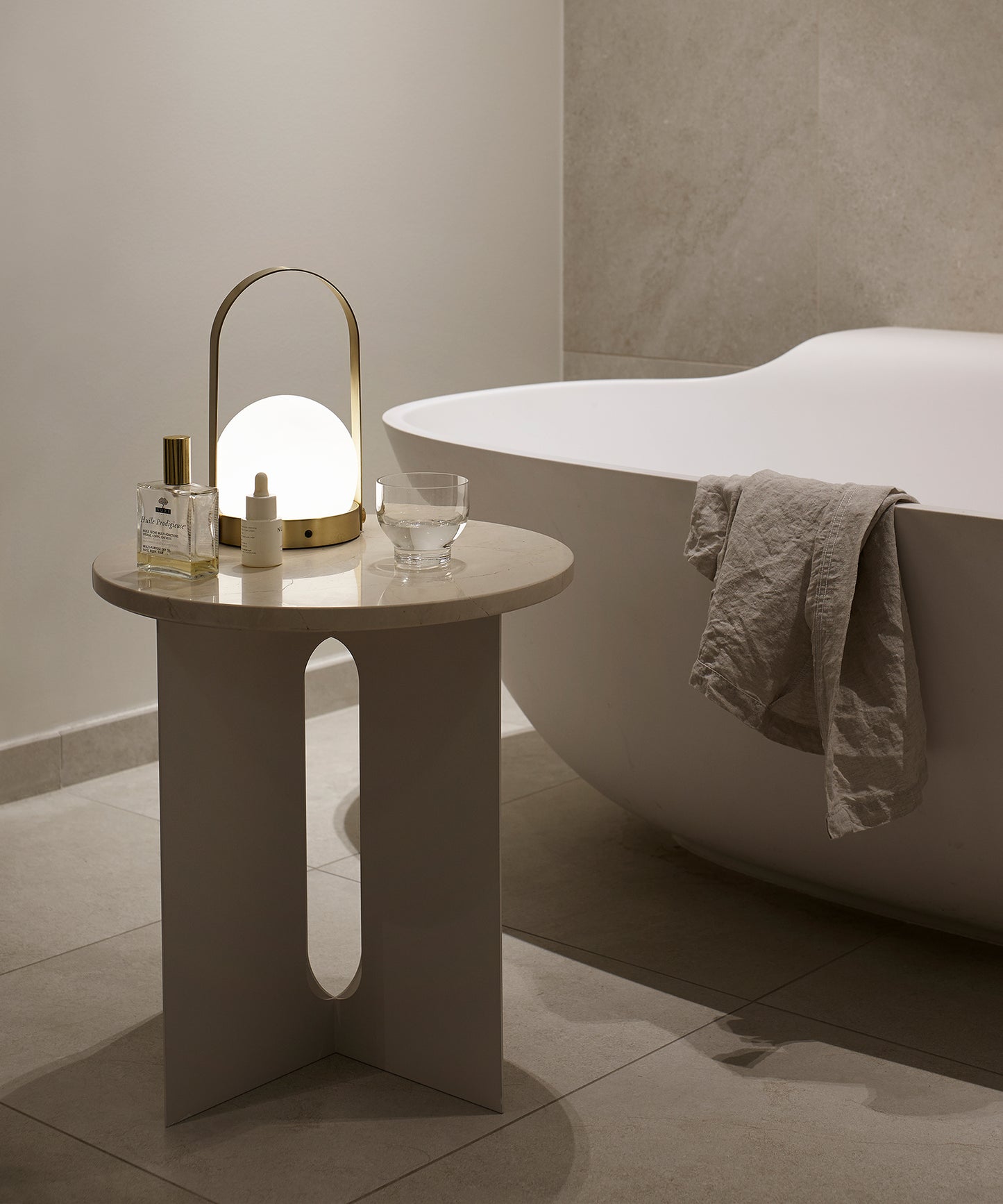 Androgyne Side Table, Steel Base