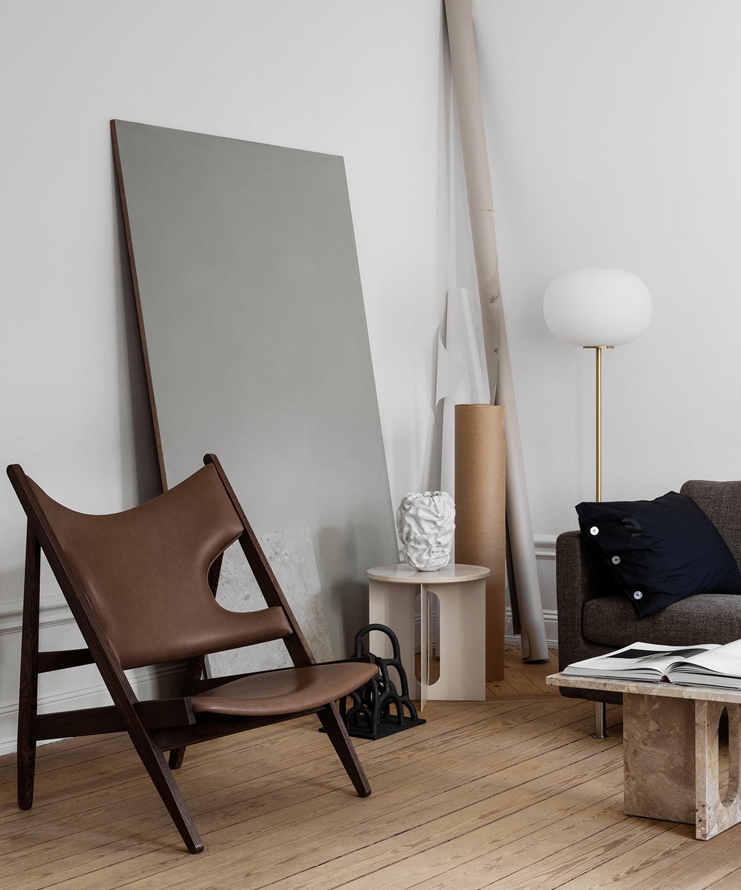 Androgyne Side Table, Steel Base