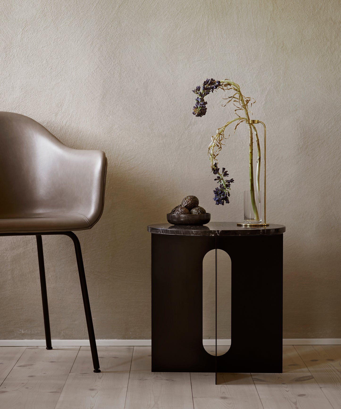 Androgyne Side Table, Steel Base