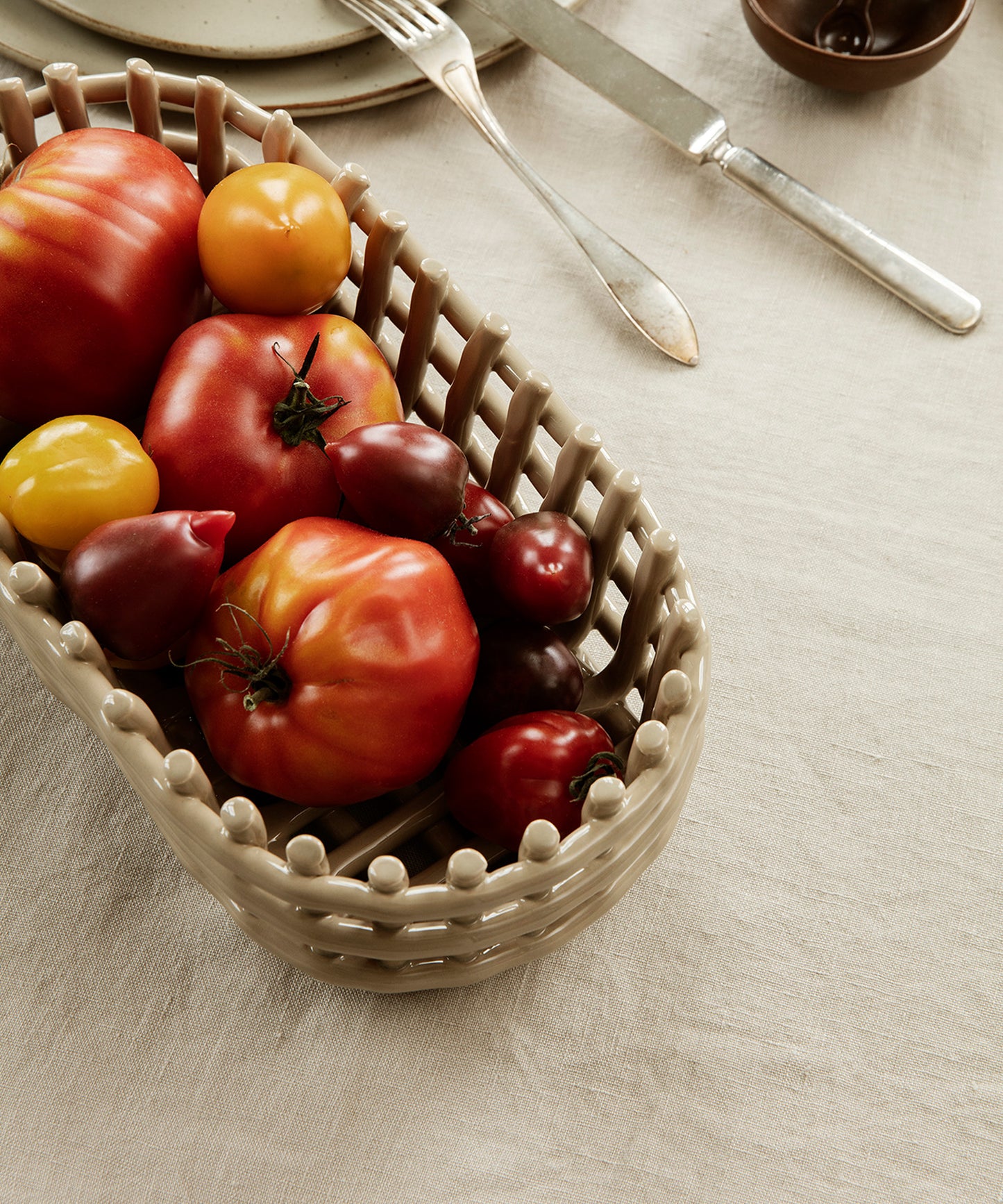 Ceramic Oval Basket