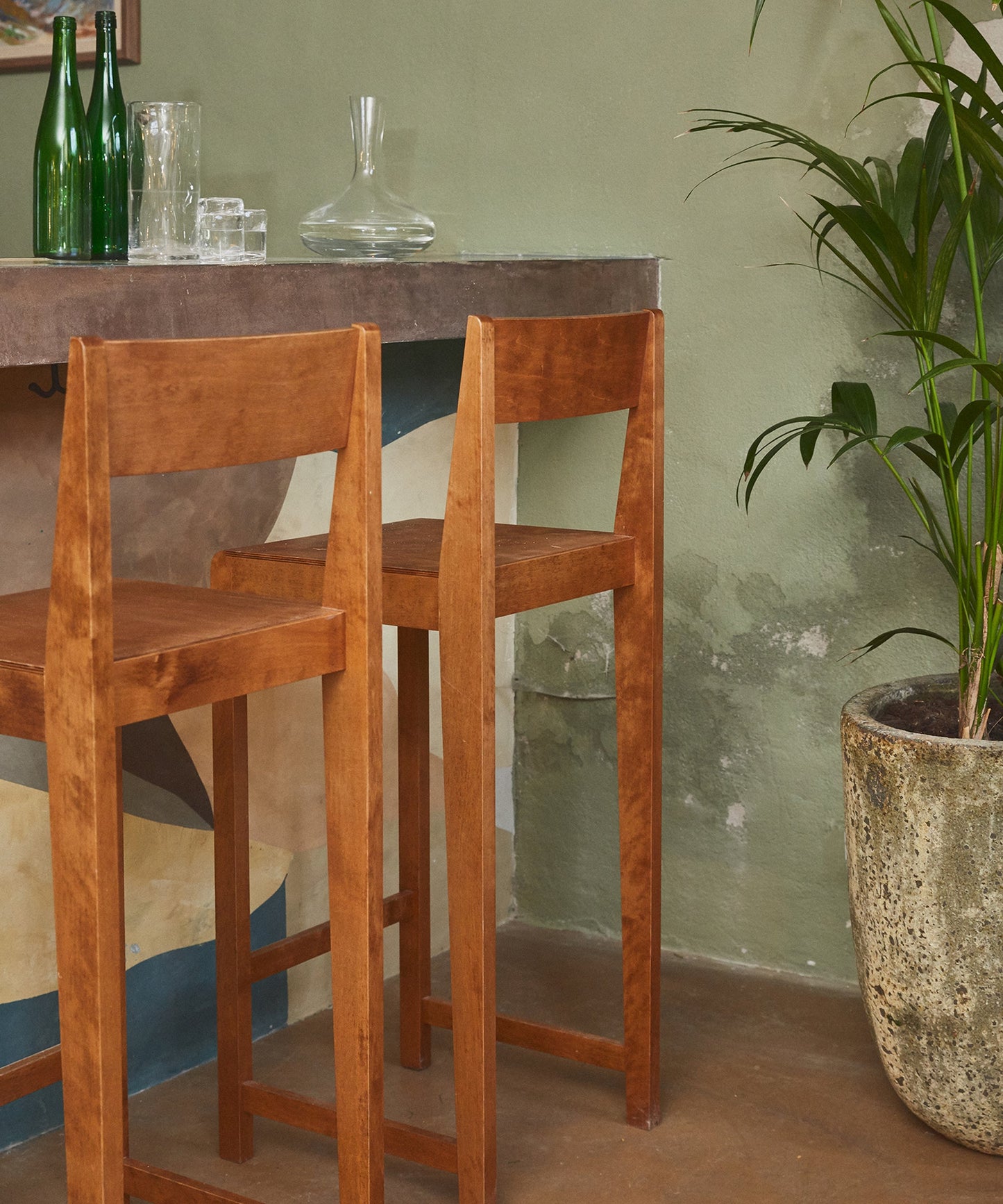 Chair 01 - Counter Height- Warm Brown - Sample