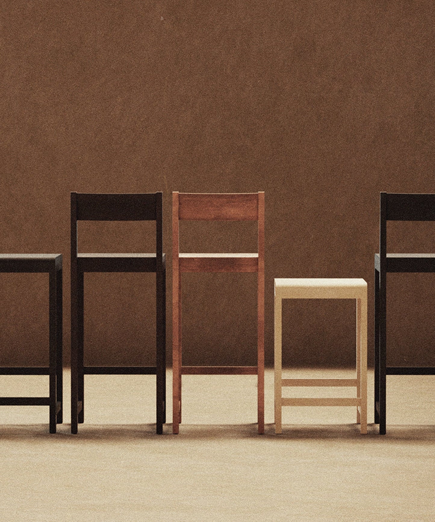 Chair 01 - Counter Height- Warm Brown - Sample