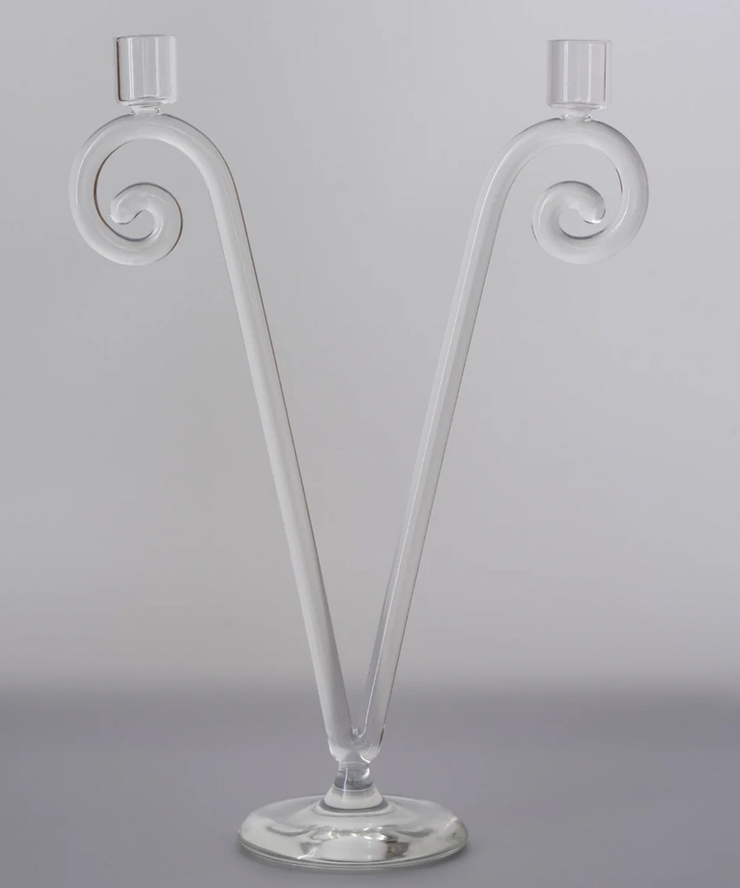 Double Stem Spiral Candleholder