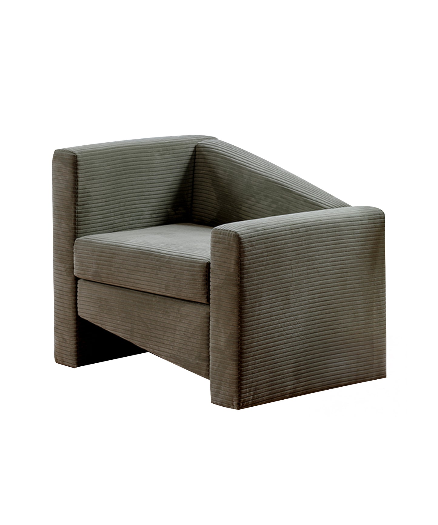 Level Lounge Chair, Light Green Corduroy - Sample