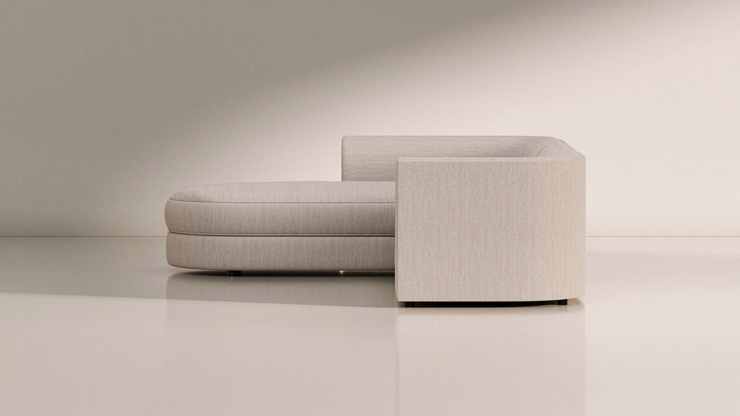 Maura 3-Seater Chaise Sectional, Oyster Linen - Sample