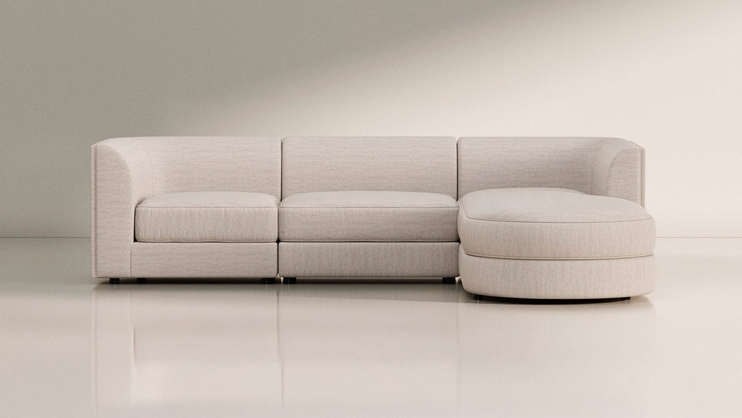 Maura 3-Seater Chaise Sectional, Oyster Linen - Sample