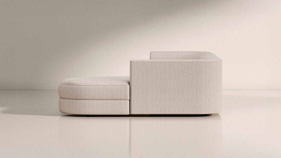 Maura 3-Seater Chaise Sectional, Oyster Linen - Sample