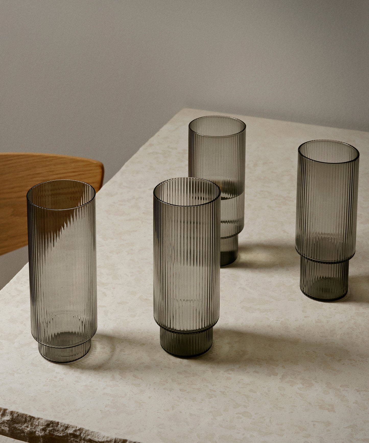 Ripple Long Drink Glasses (Set of 4)
