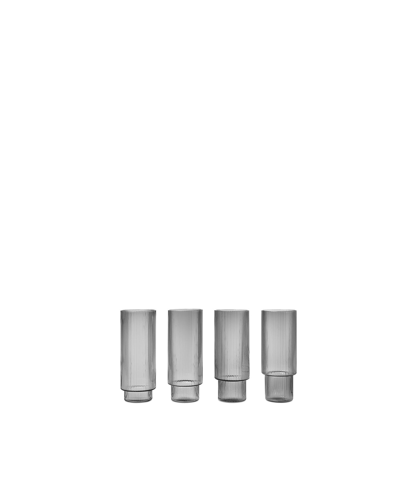 Ripple Long Drink Glasses (Set of 4)