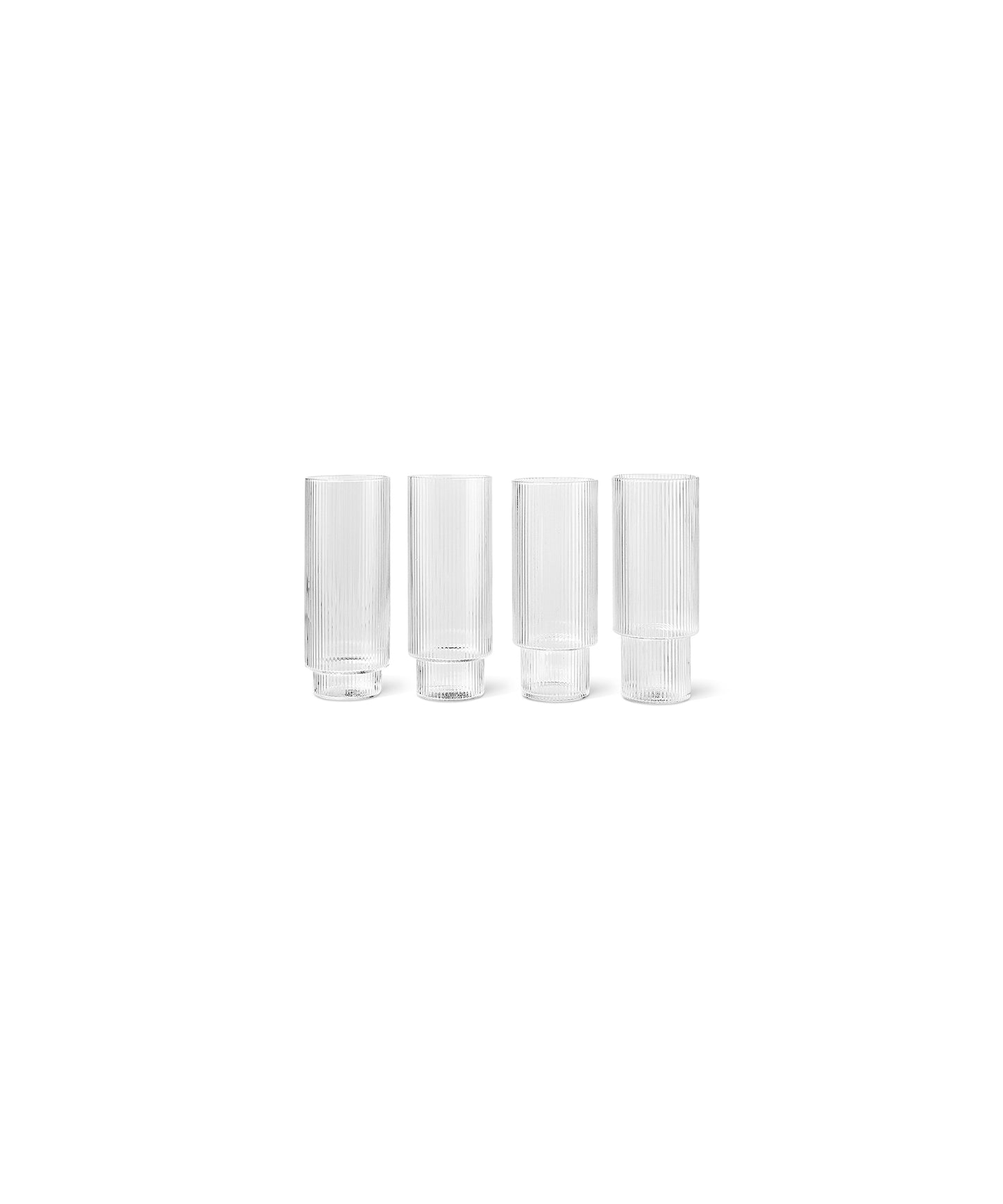 Ripple Long Drink Glasses (Set of 4)