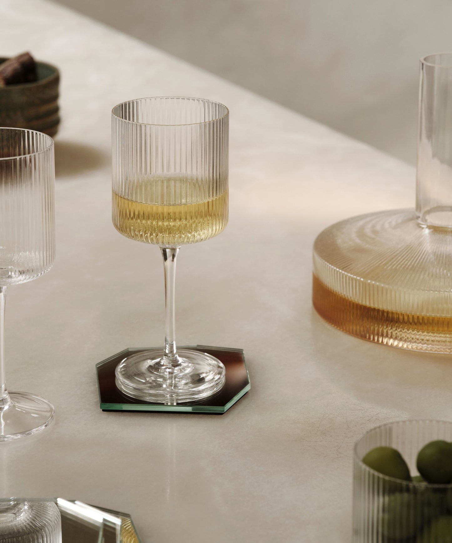 Ripple White Wine Glasses, Set of 2