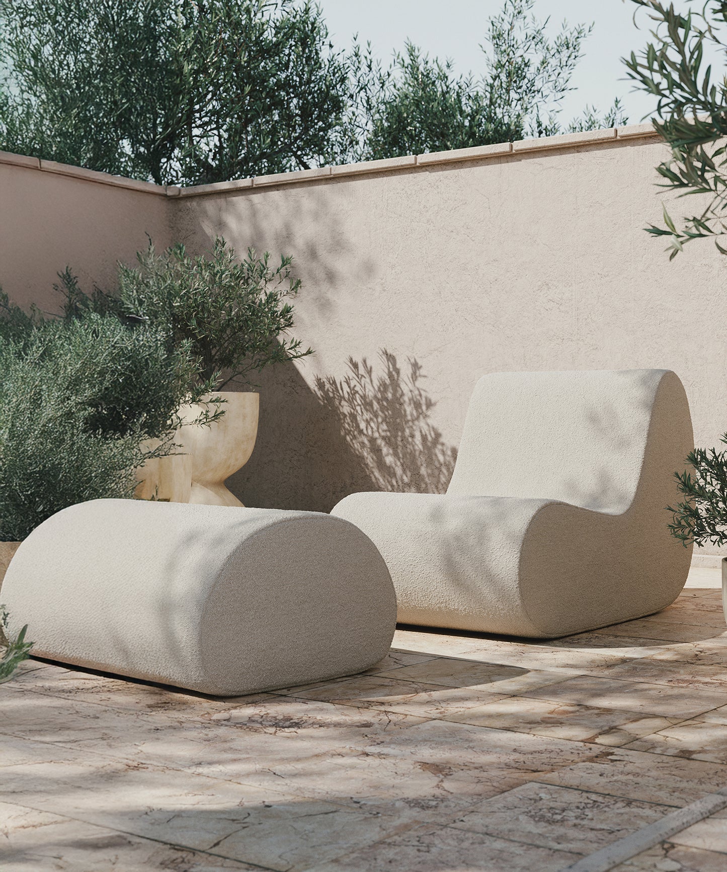 Rouli Pouf Pure Bouclé