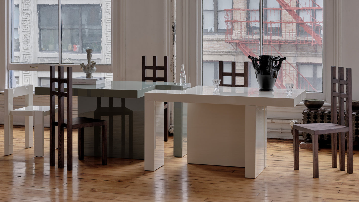Practice Dining Table - Sage & Off-White - Sample