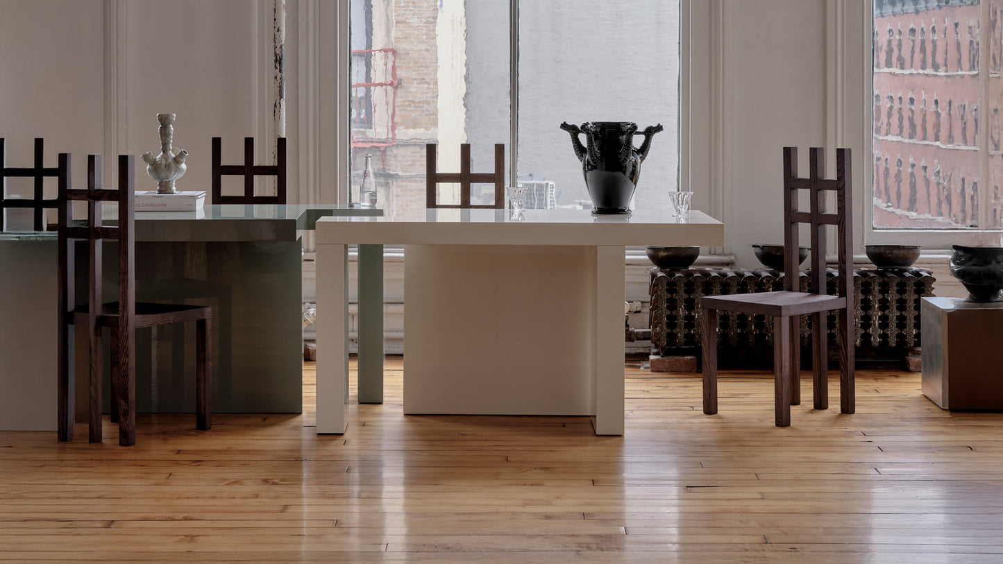 Practice Dining Table - Sage & Off-White - Sample