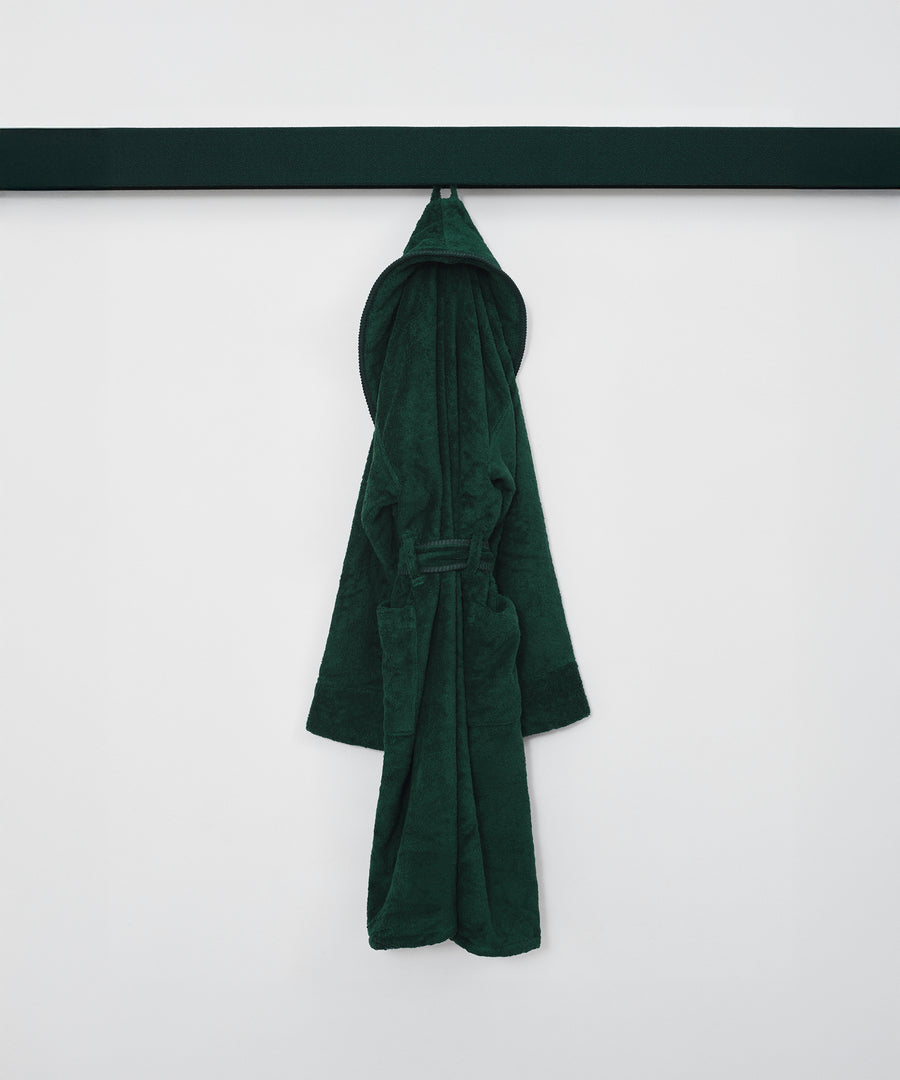Whipstitch Bathrobe, Dark Green