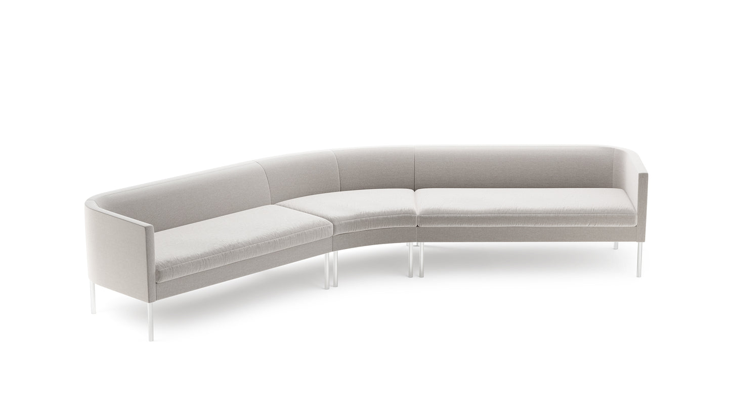 Arc V-Sectional with Tube Legs