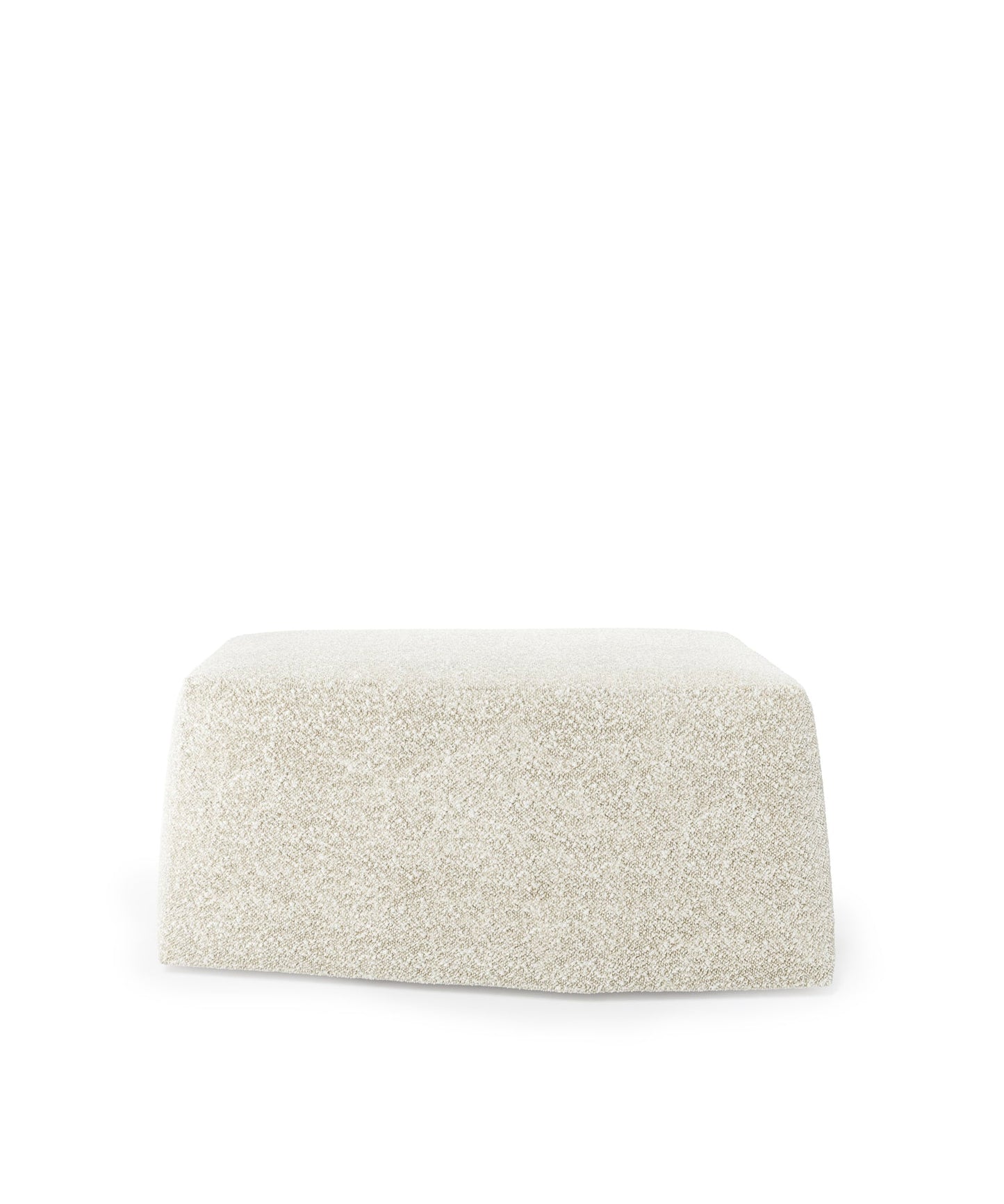 Bambara Ottoman - Ivory Boucle- Sample