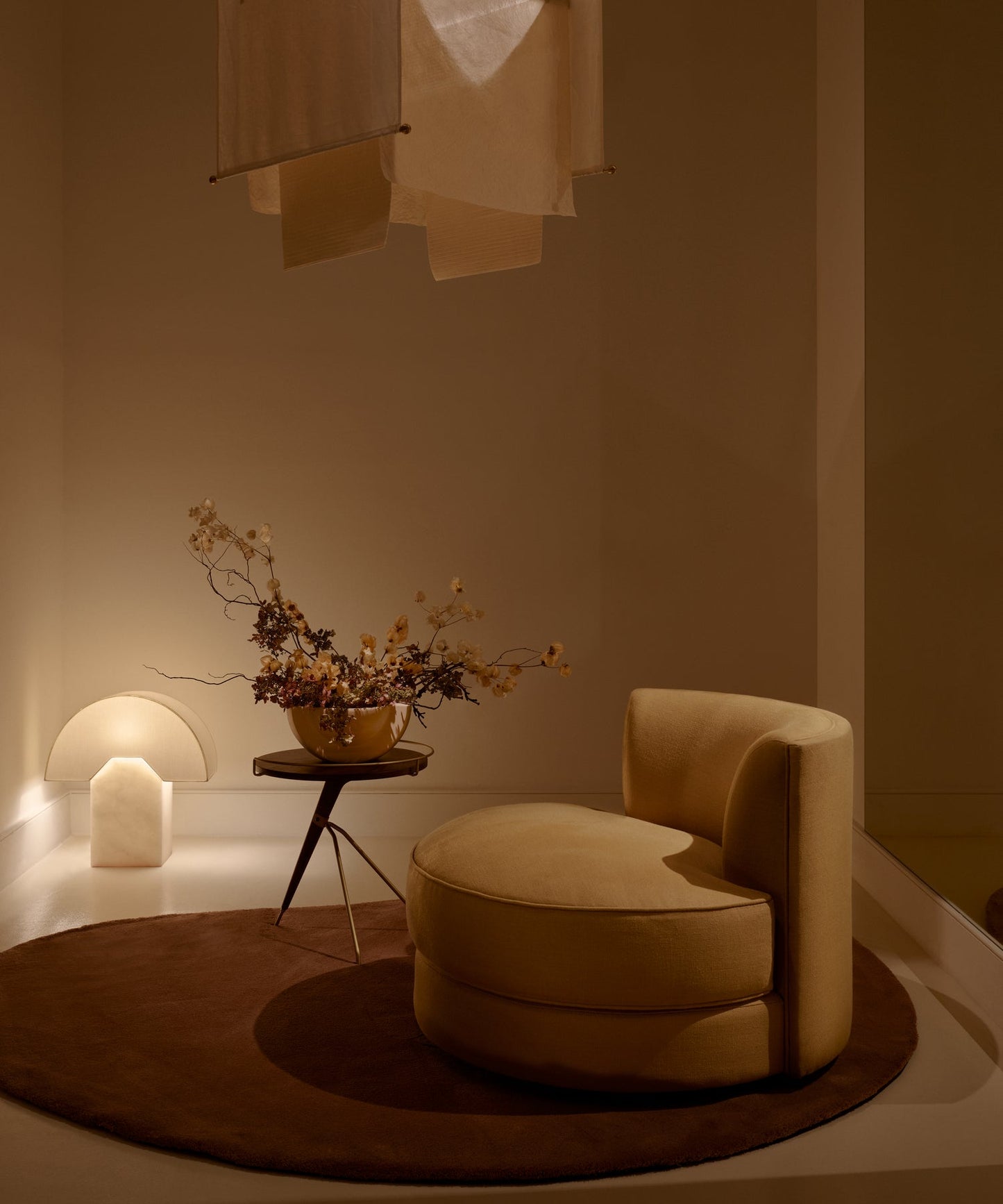 Maura Swivel Armchair - Antelope Linen - Sample