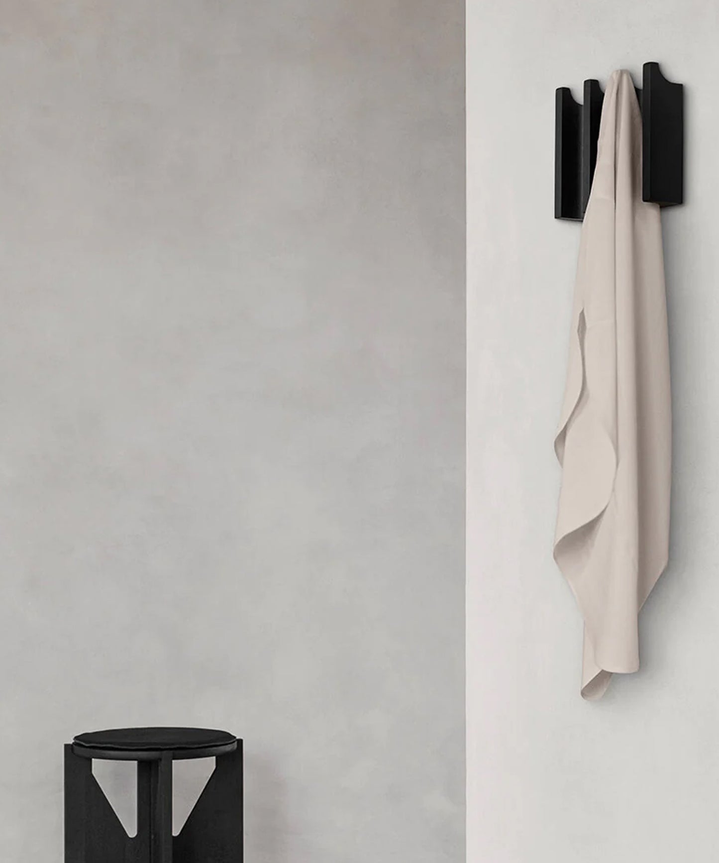Column Coat Rack - Black Lacquered Oak - Sample
