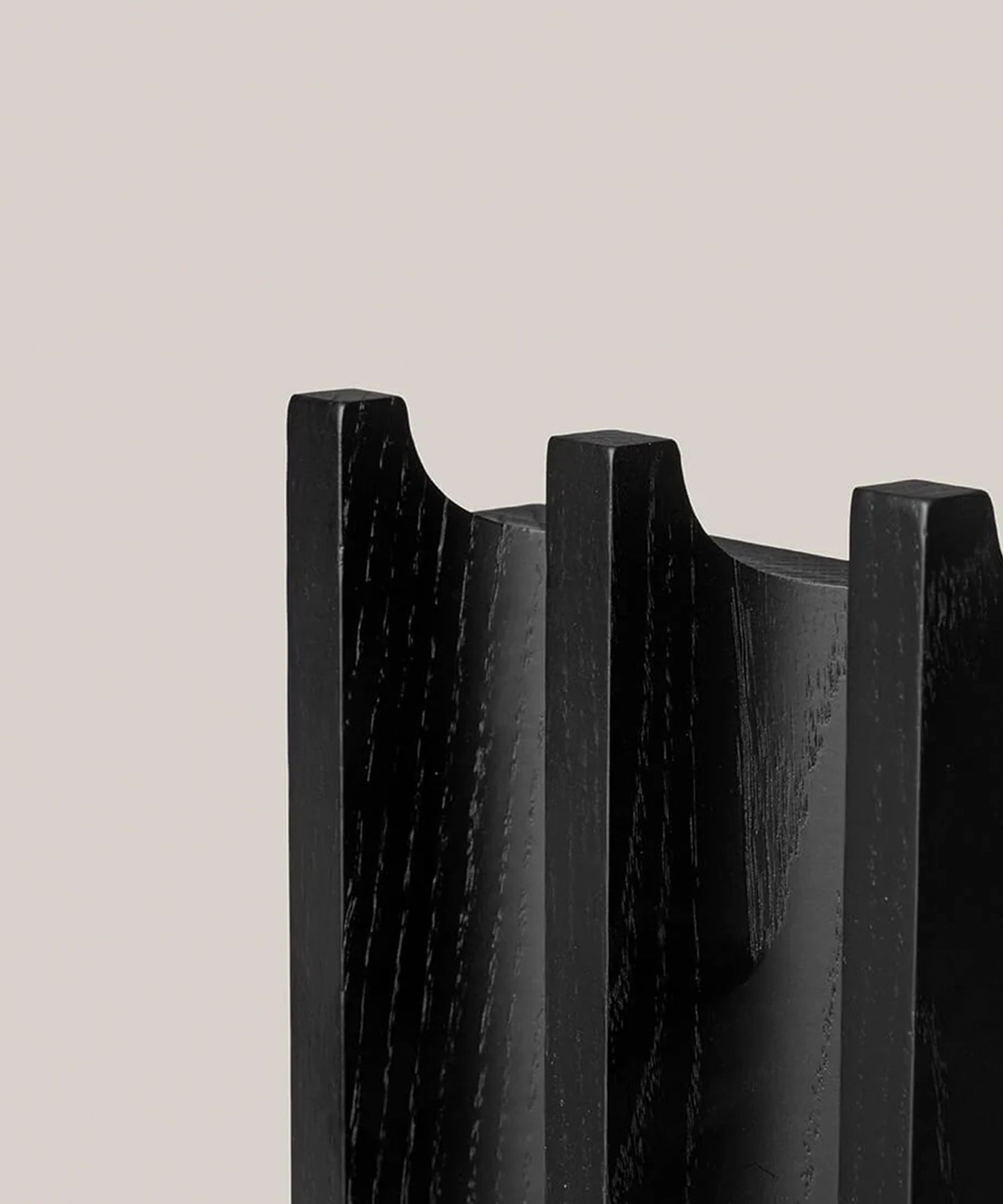 Column Coat Rack - Black Lacquered Oak - Sample