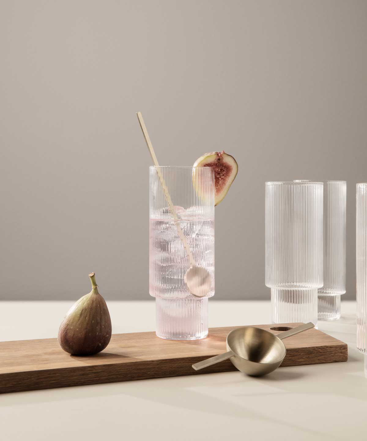 Ripple Long Drink Glasses (Set of 4)