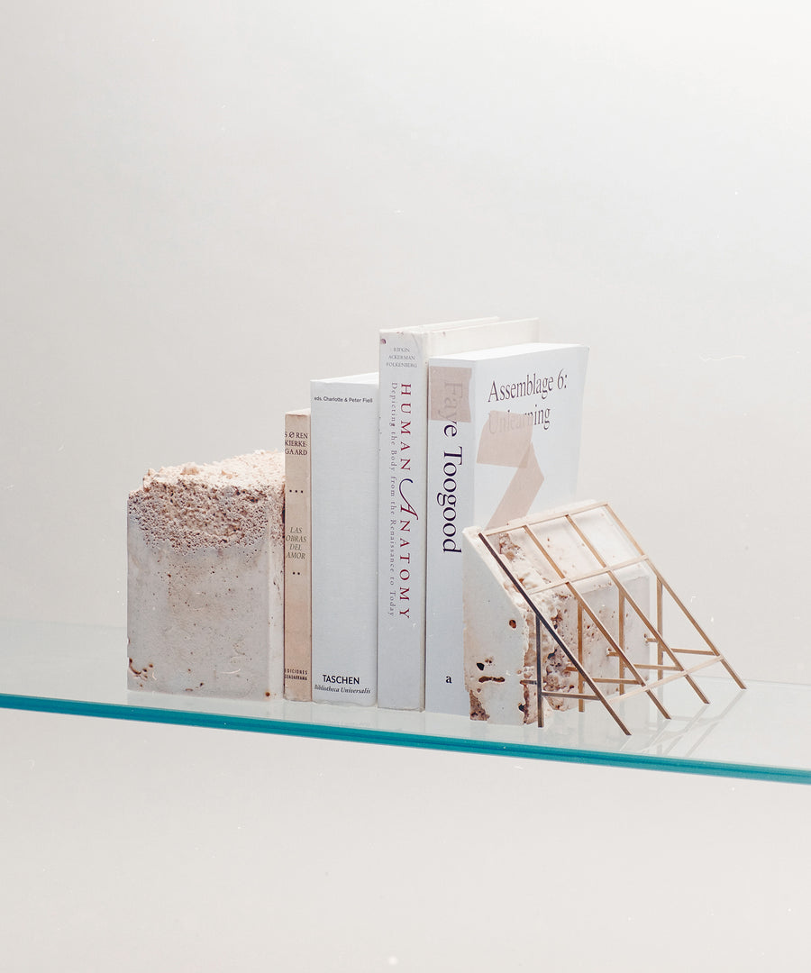 Monolith III Bookend with Stone
