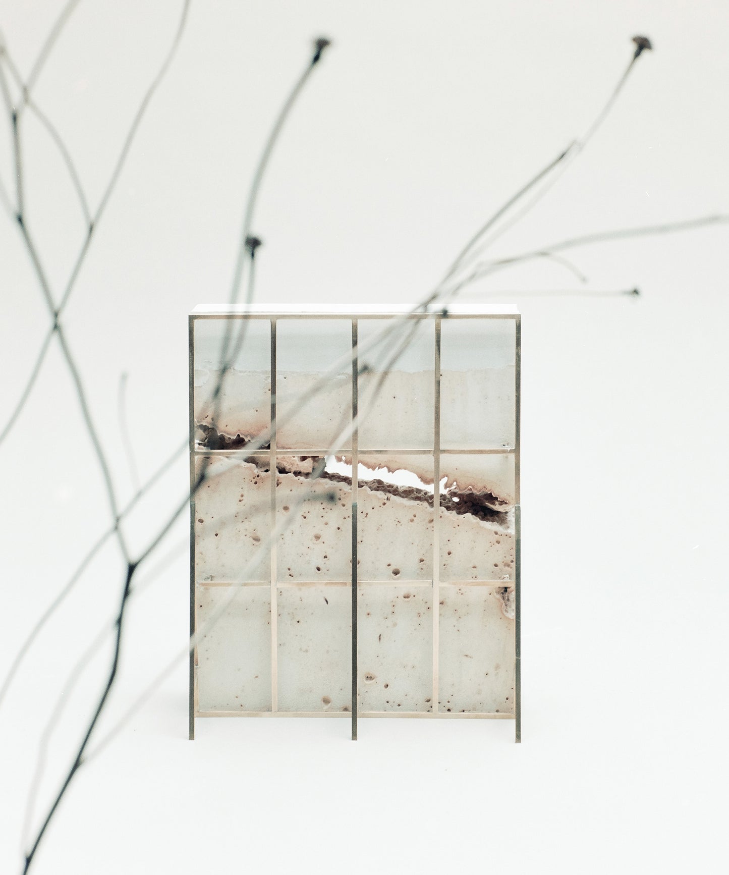 Monolith IV Bookend with Stone
