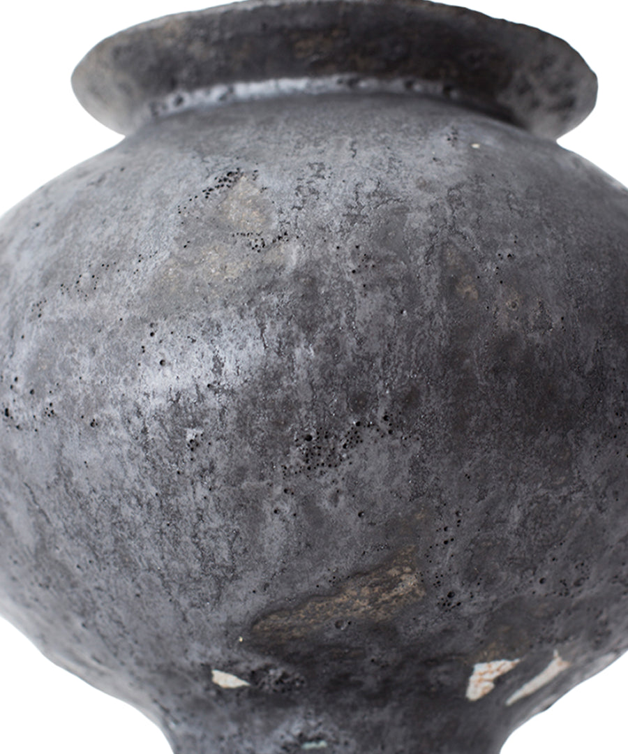 Stamnos Antracita Stoneware Vase