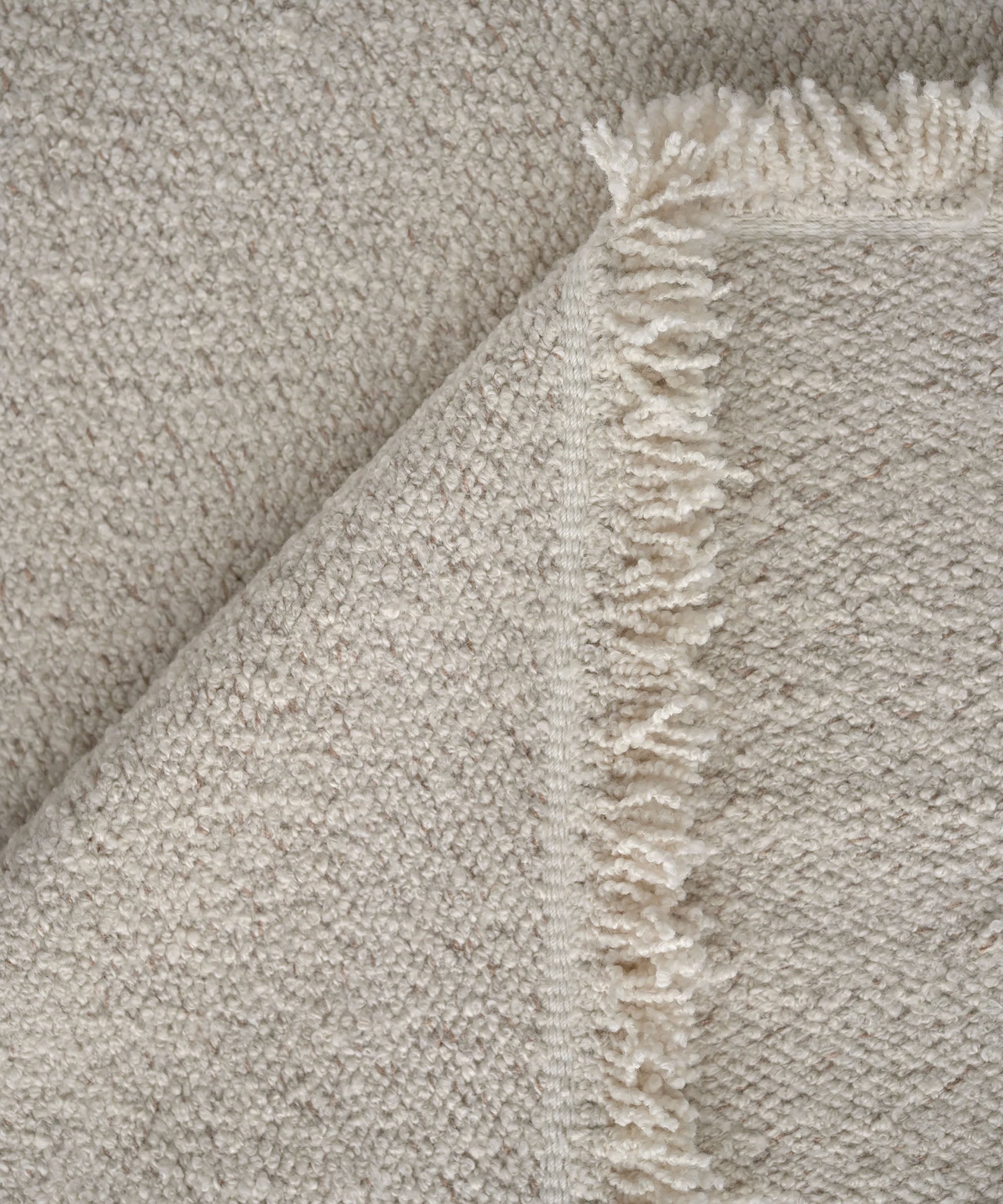 Peaceful Parity Rug in White