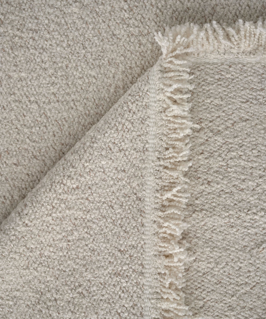 Peaceful Parity Rug in White