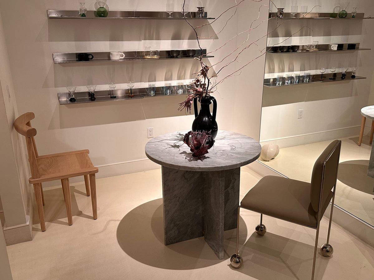 Segment Round Dining Table - Grigio Nuvolato - Sample
