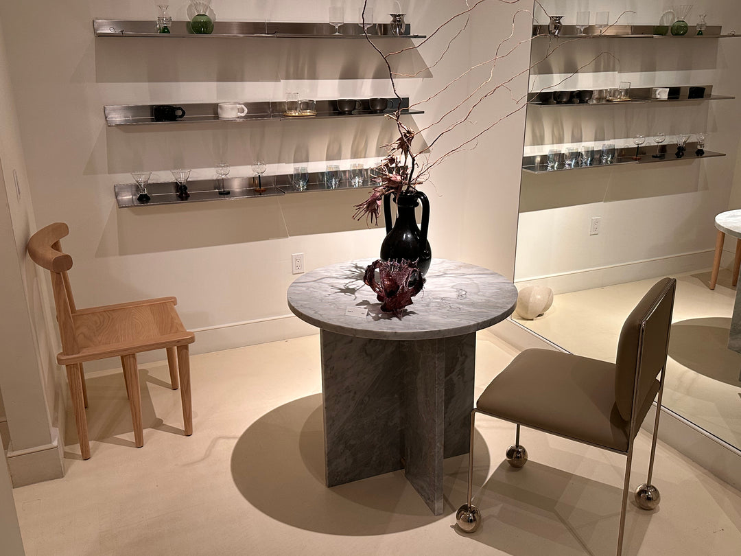 Segment Round Dining Table - Grigio Nuvolato - Sample