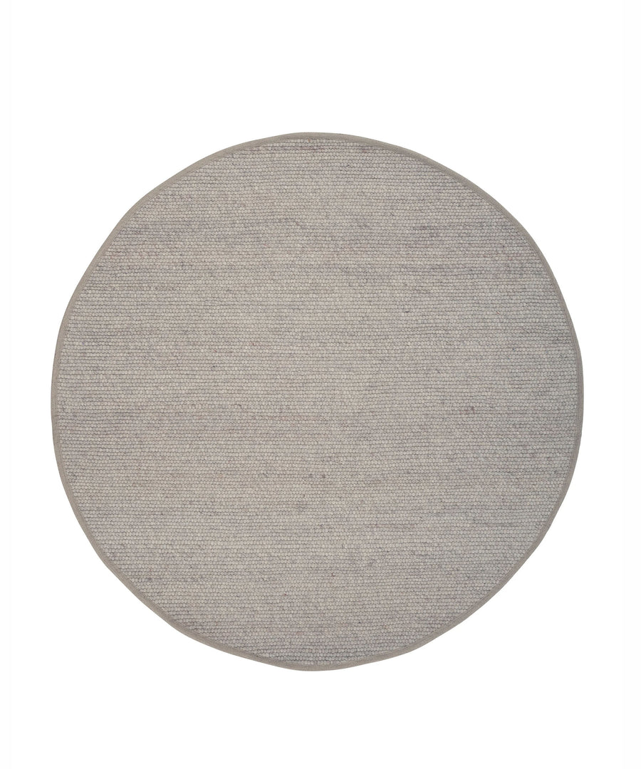 Agner Round Rug Light Grey