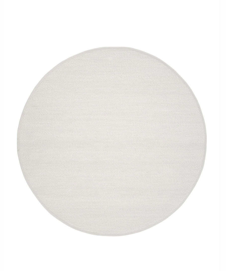 Agner Round Rug White
