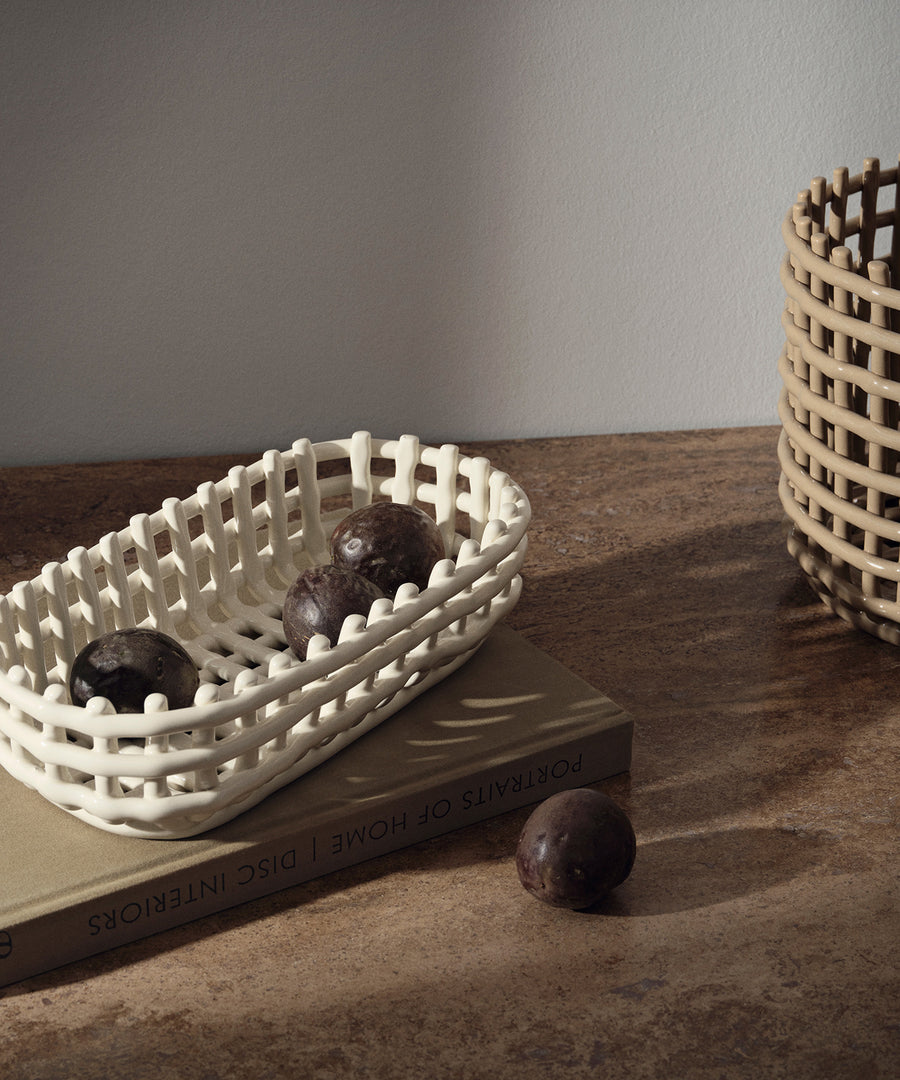 Ceramic Oval Basket