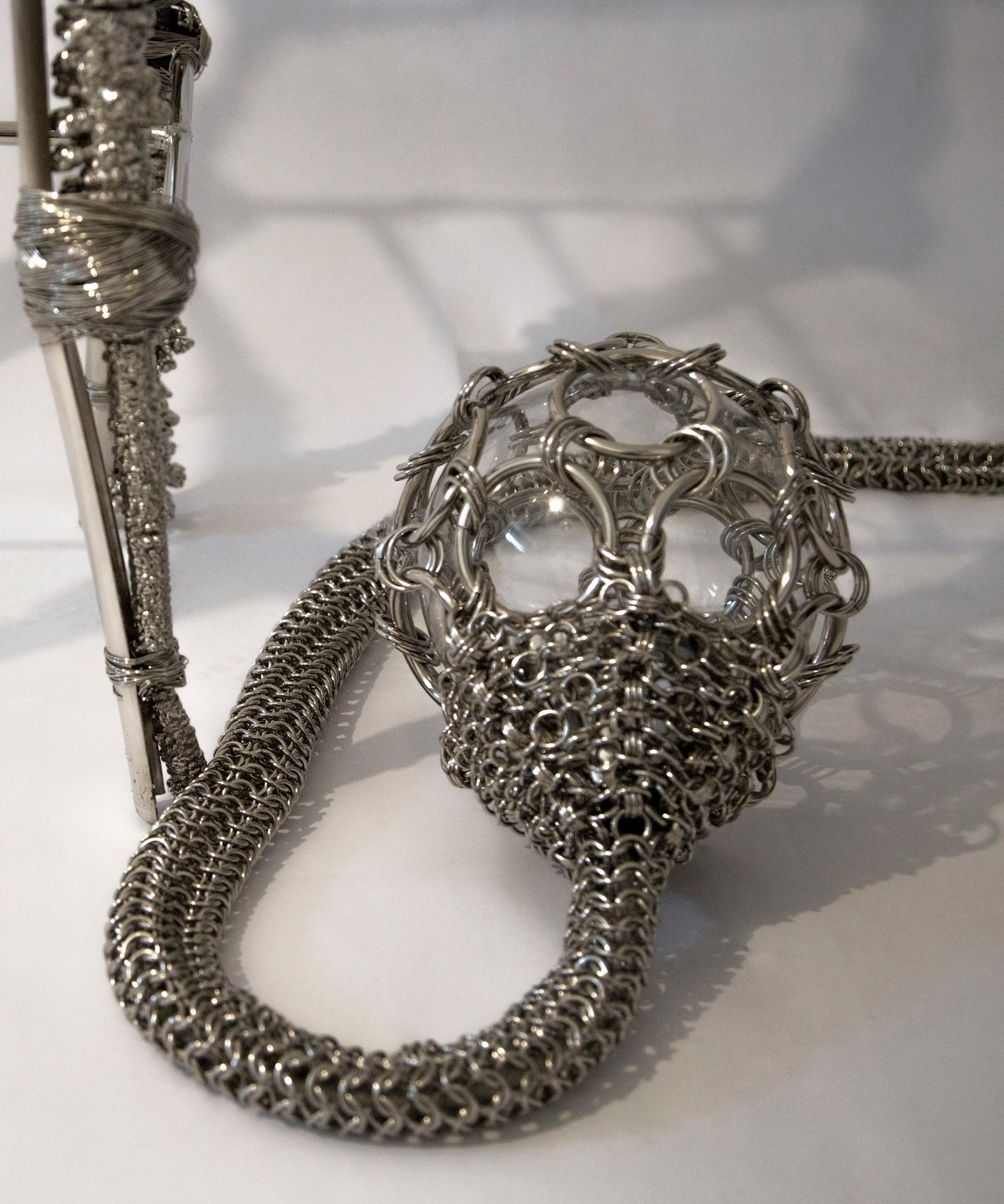Chainmail Droplet Single Pendant