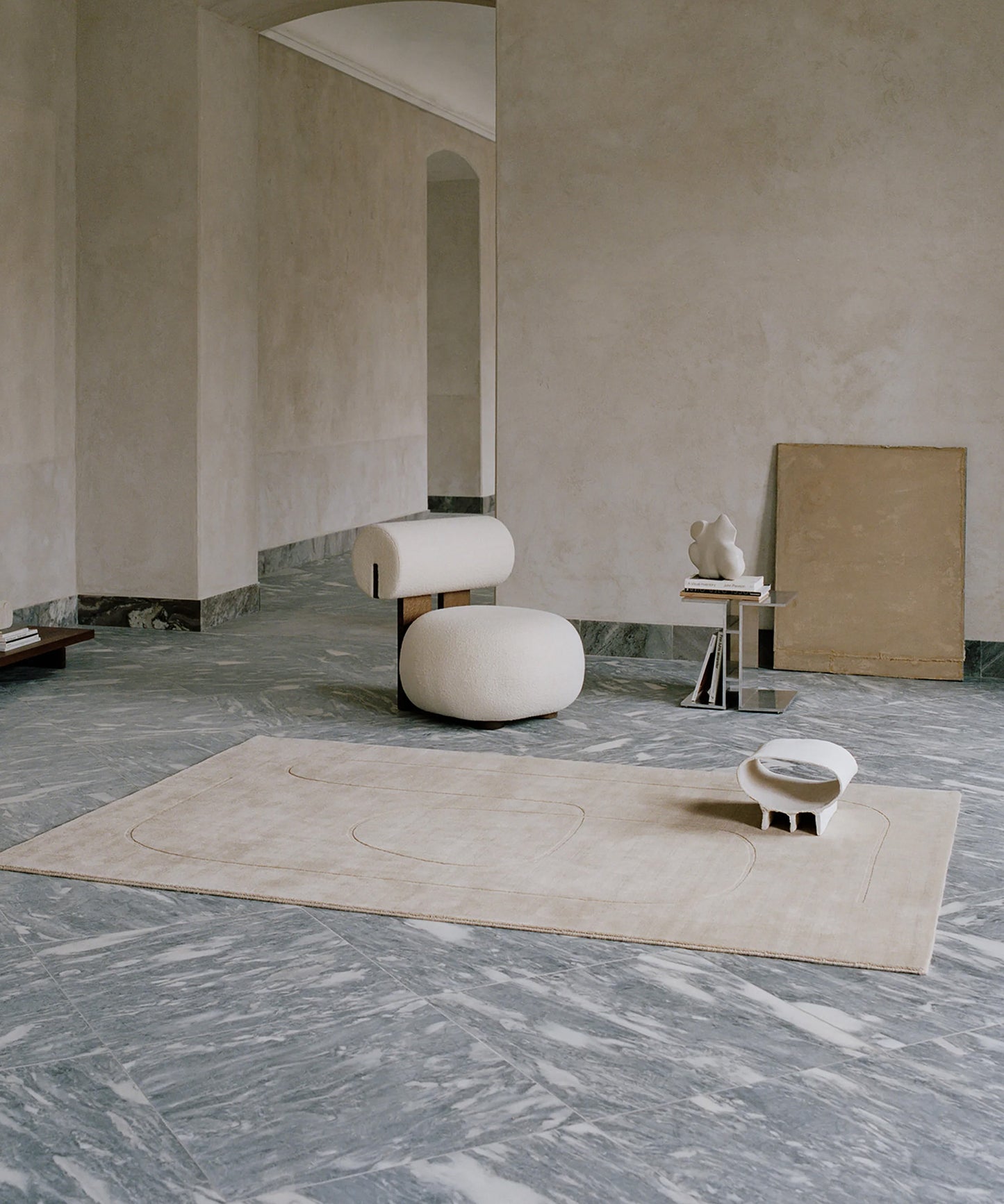 Cursive Expanse Rug in Beige