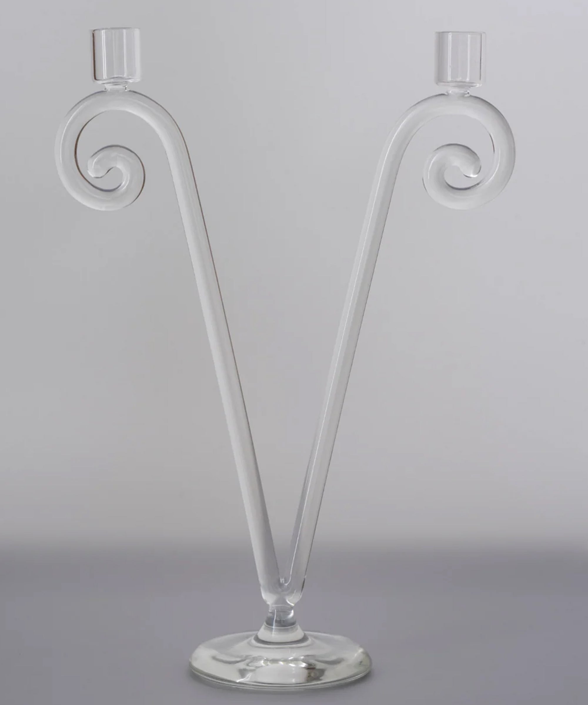 Double Stem Spiral Candleholder