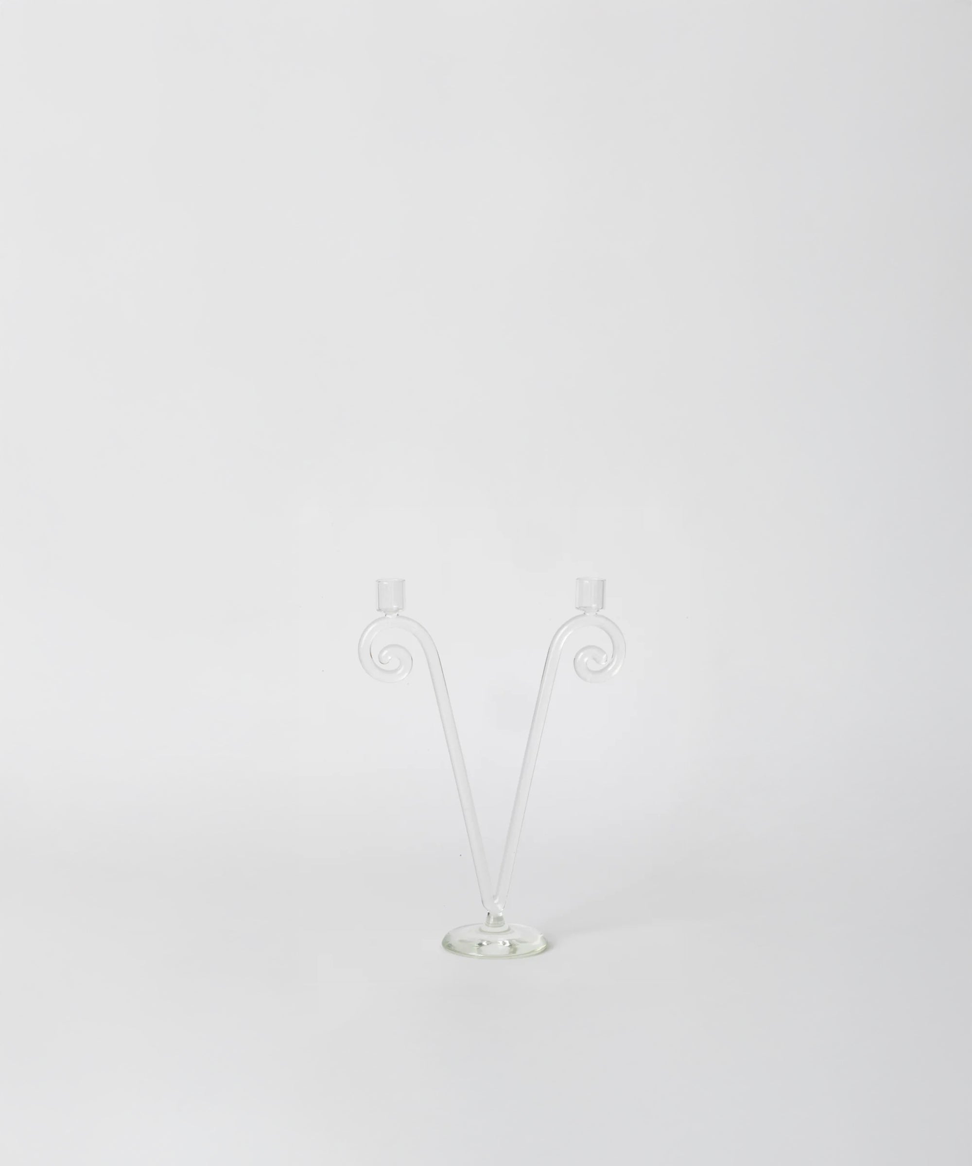 Double Stem Spiral Candleholder