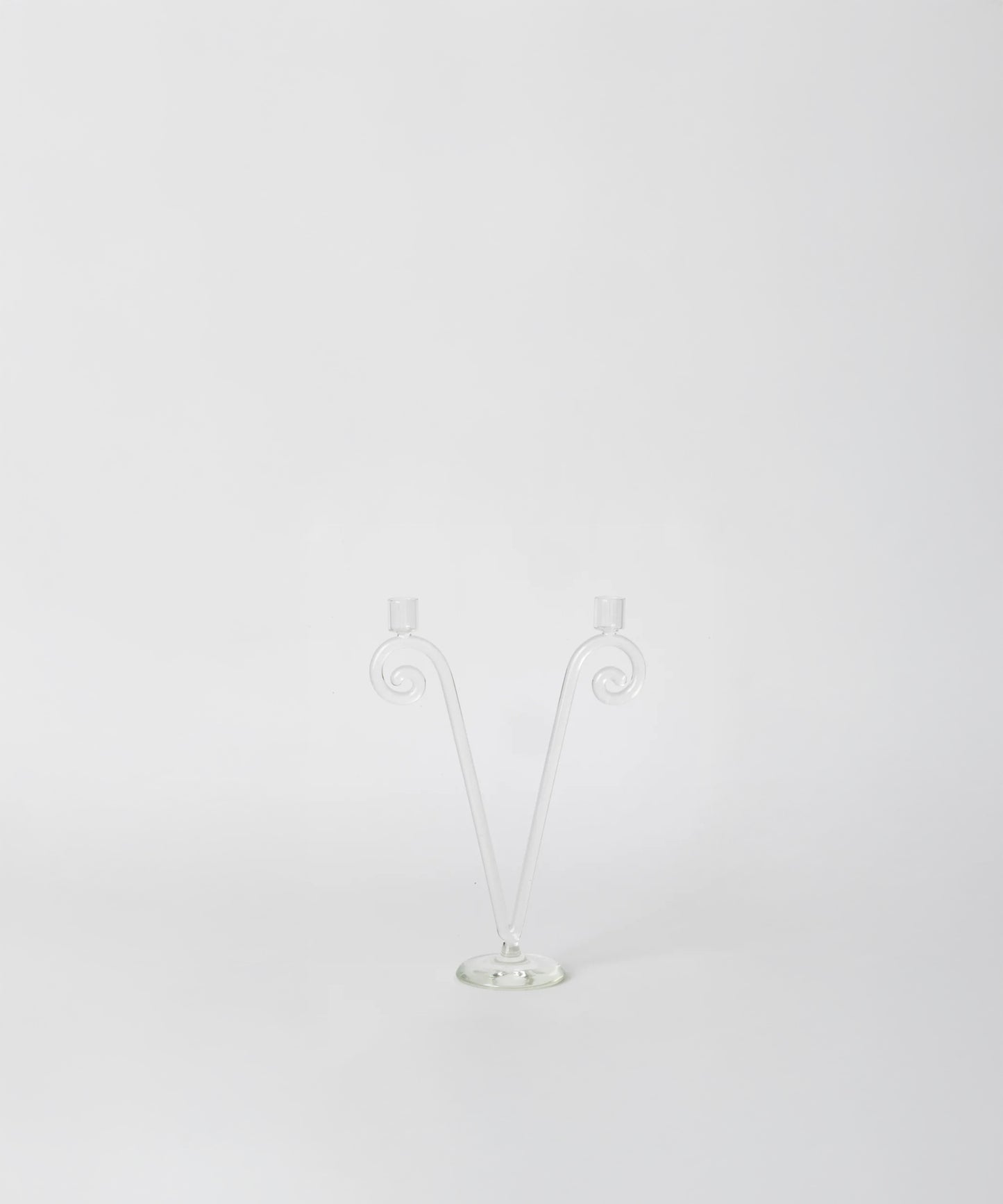 Double Stem Spiral Candleholder