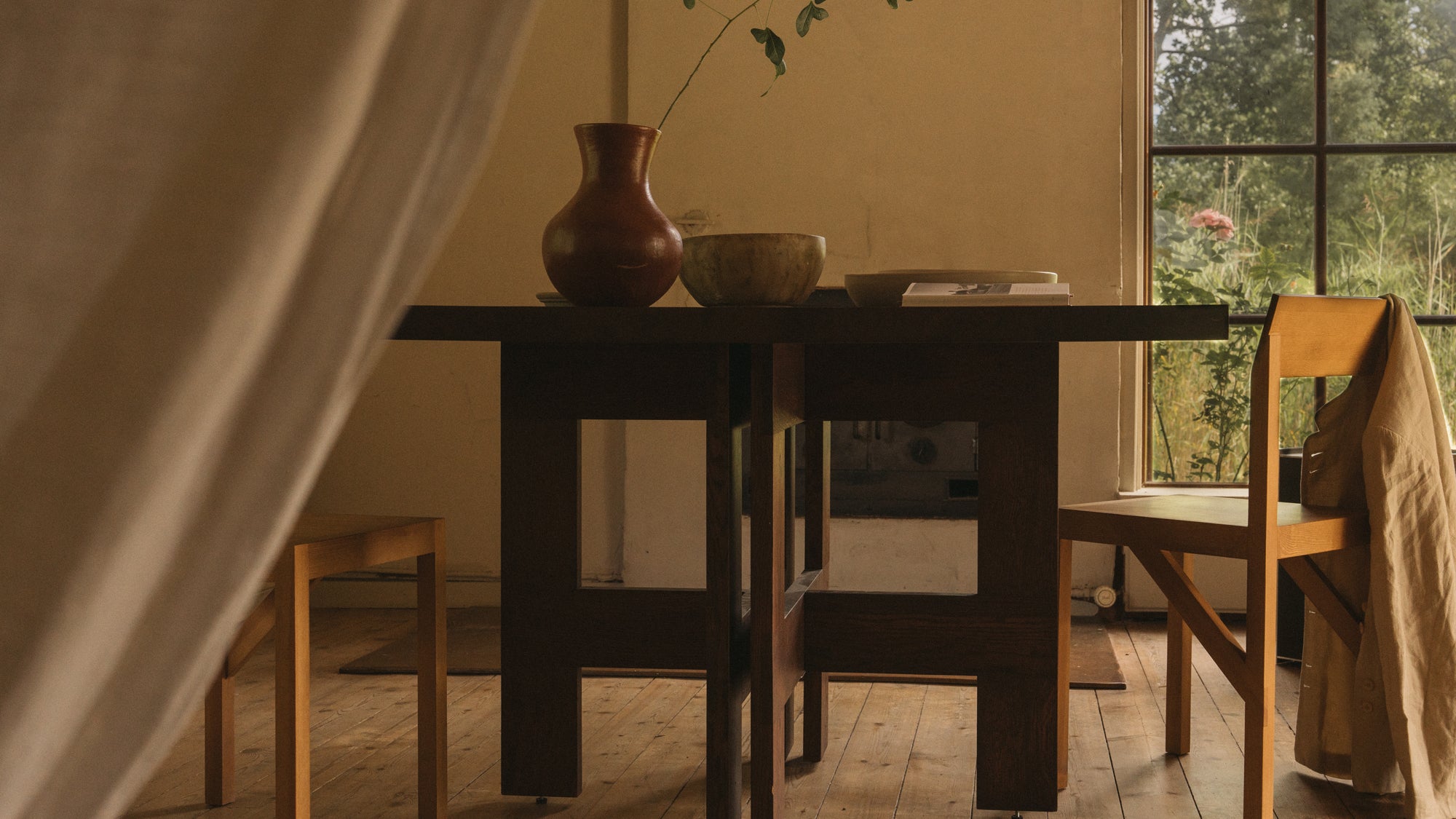 Farmhouse Square Trestle Table by Frama | Scandinavian Design | TRNK