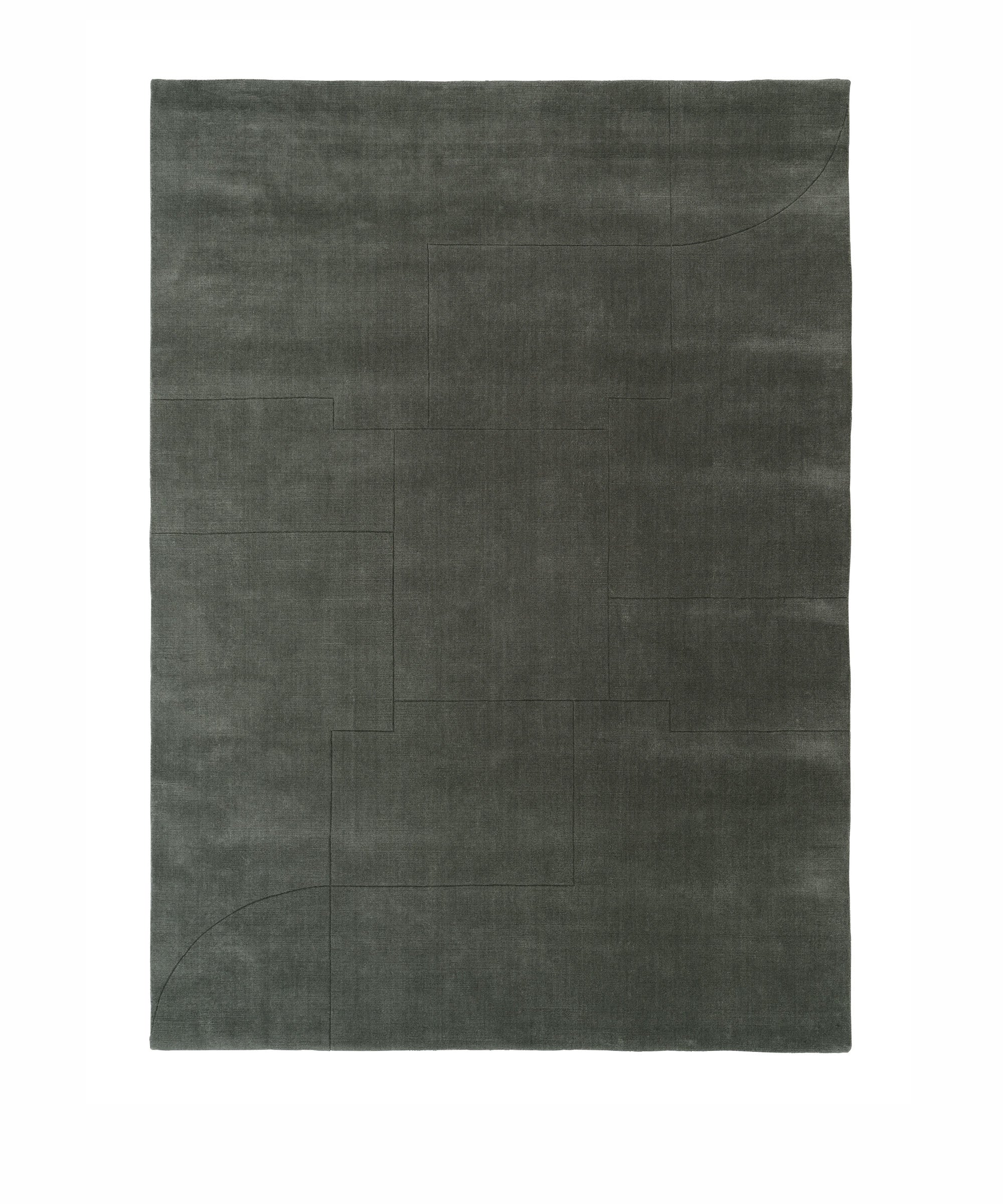 Geometric Maze Rug in Moss