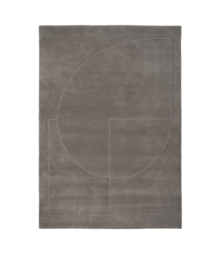 Lineal Poem Rug in Grey