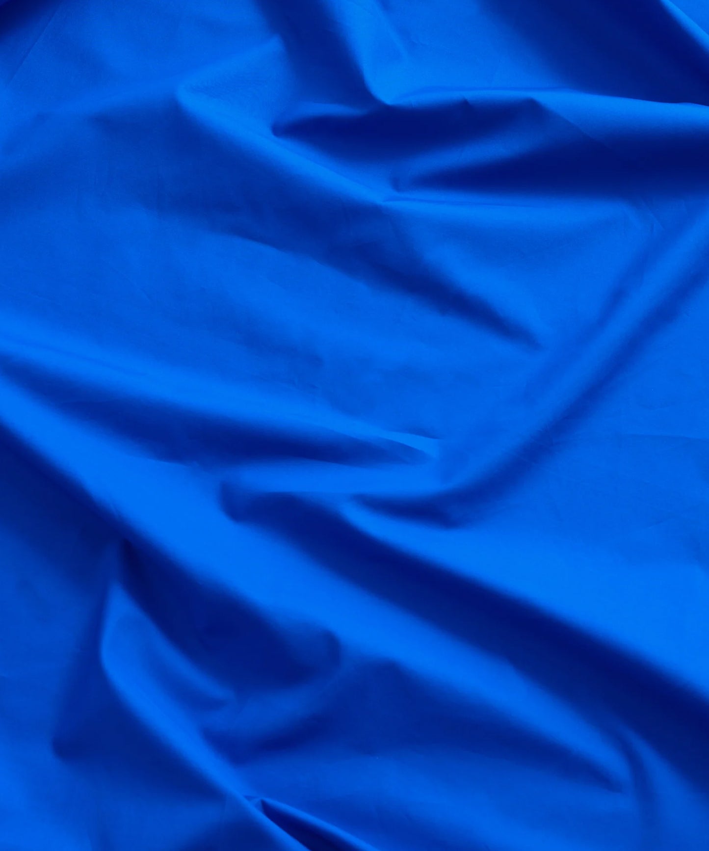 Mother Fitted Sheet, Italian Blue Poplin