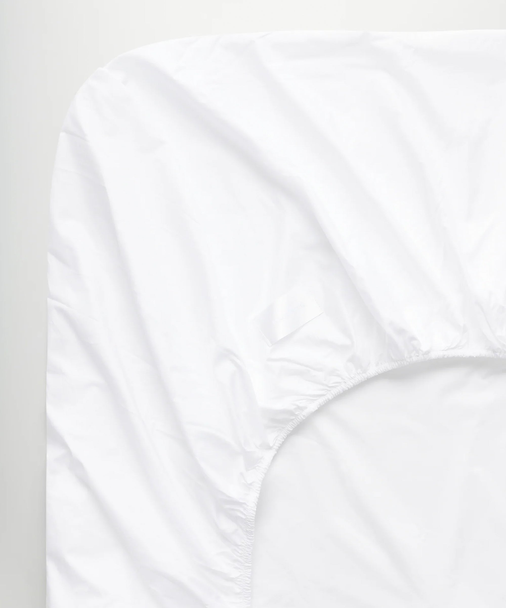 Mother Fitted Sheet, White Poplin Poplin