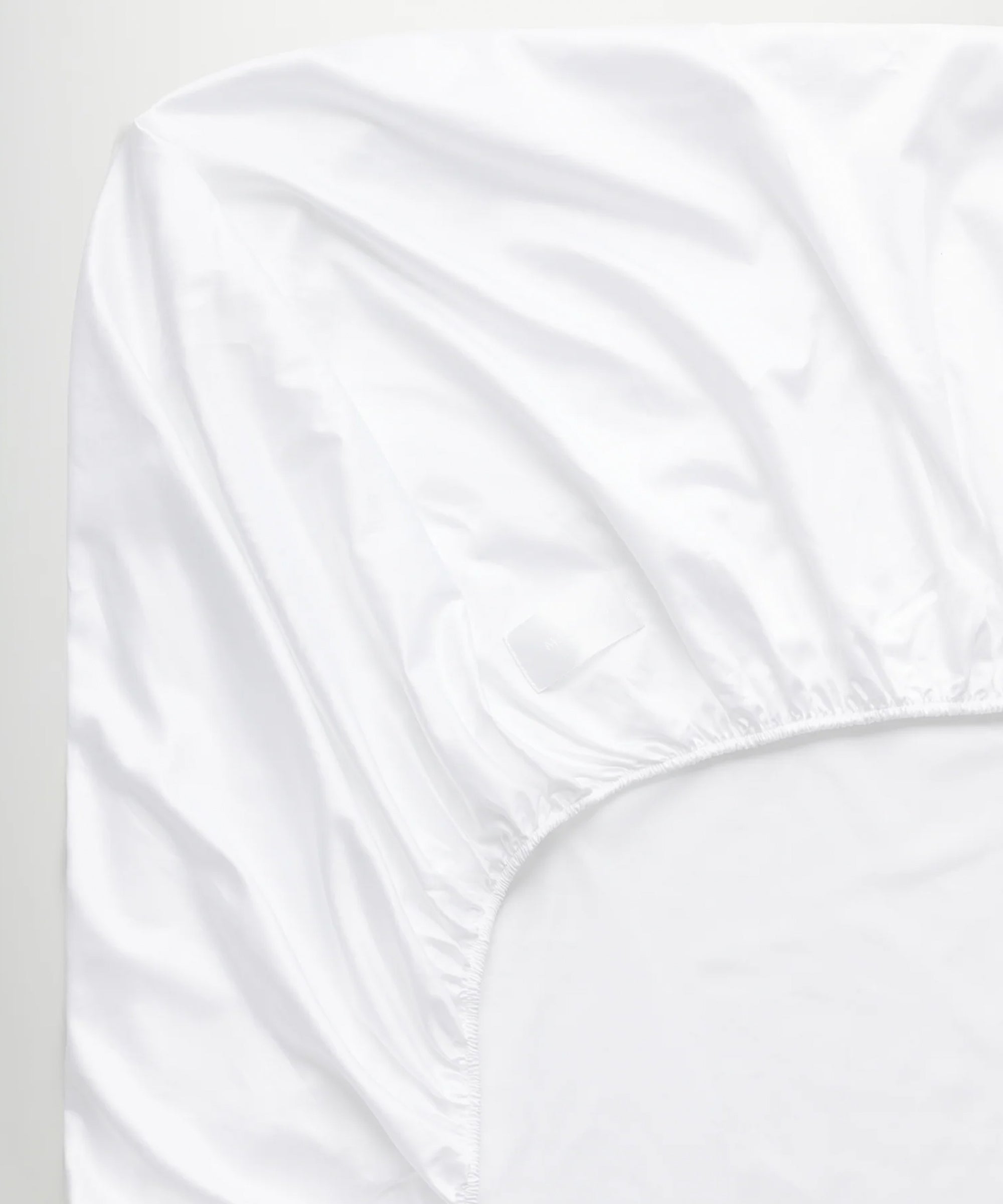 Mother Fitted Sheet, White Sateen